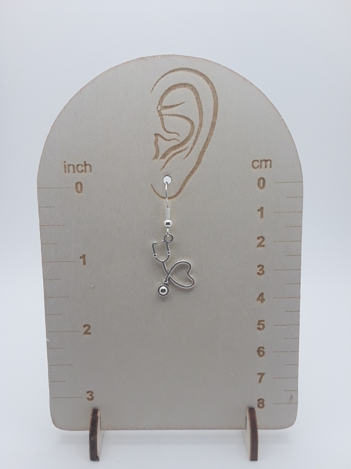 Stethoscope Heart Dangle Drop Earrings Nursing Nurses Medical Doctor Emergency