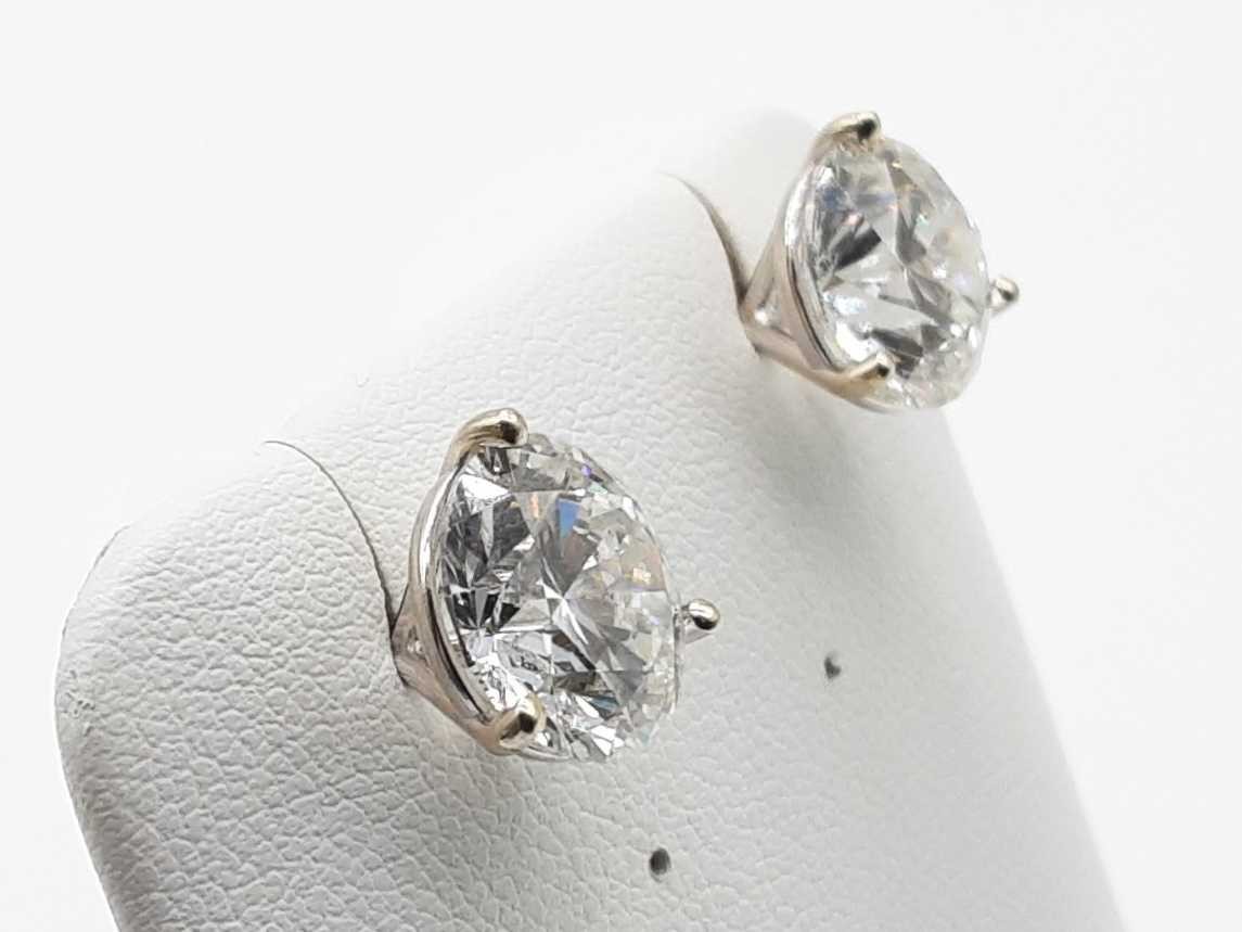 8.00 Cttw Lab Grown Diamonds 14k White Gold 3.6g Stud Earrings Do0426rxzxde