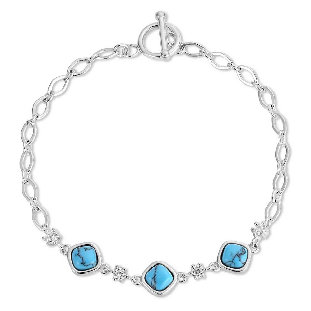 Montana Silversmiths Canyon Serenade Turquoise Crystal Toggle Bracelet