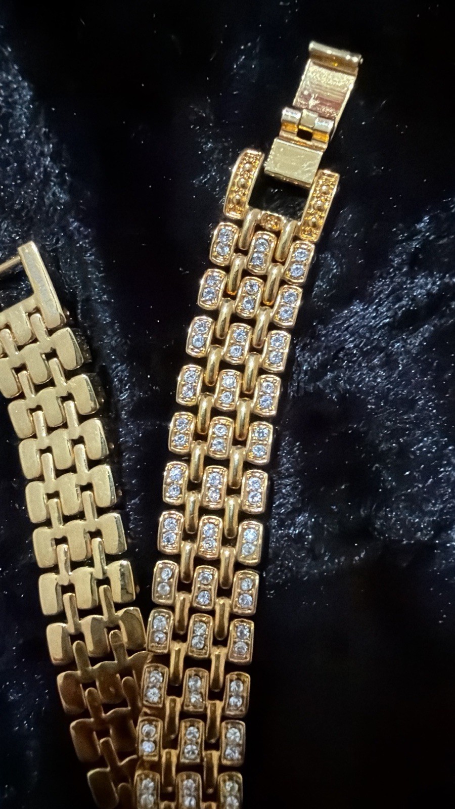 NOLAN MILLER Gold Tone & Rhinestone Panther Link Bracelet. 7”, NWOT,