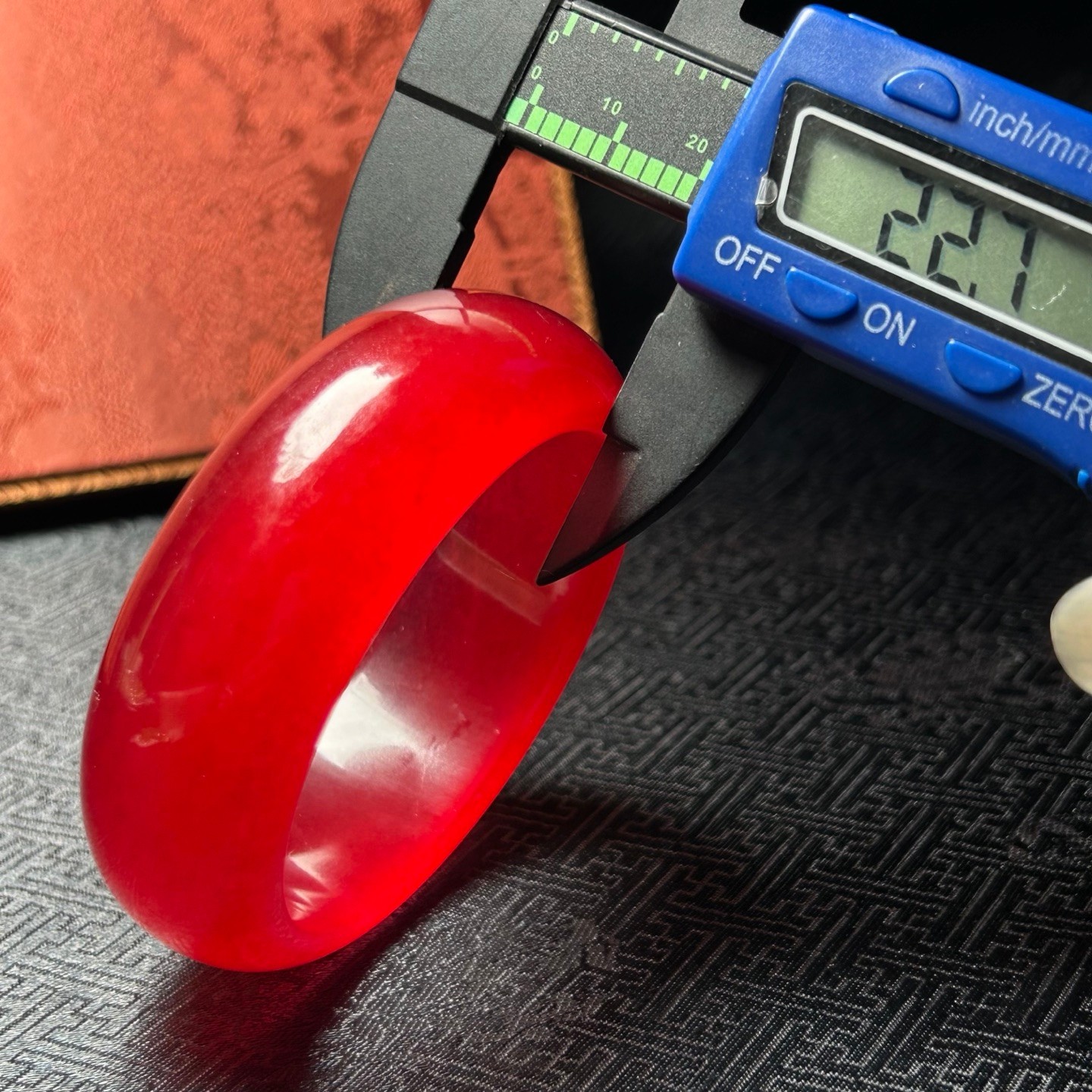 56MM Real Natural Myanmar high Ice Red Jade jadeite tyre bracelets bangle