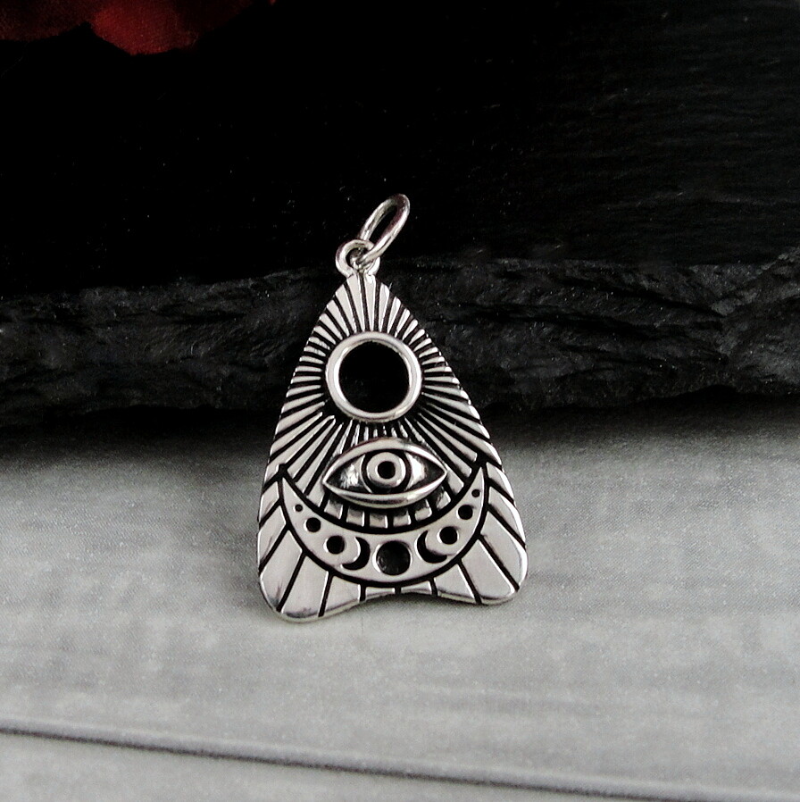 925 Sterling Silver Ouija Planchette Charm – Spirit Board Wiccan Pendant NEW