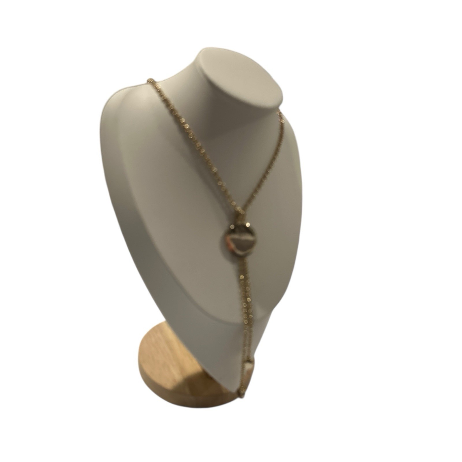 Gold Tone Double Chain Y-Necklace, Western | Adjustable Layered Pendant | NWT