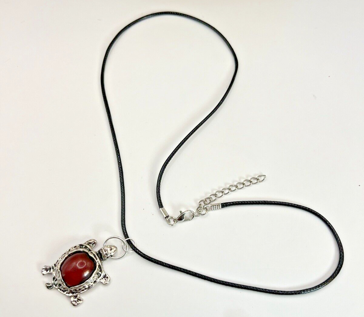 Turtle Pendant, on adjustable cord necklace