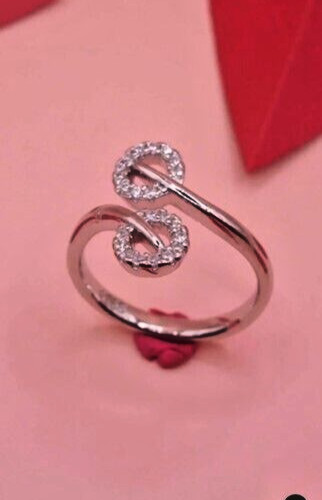 ADJUSTABLE 0.90Ct Cubic Zirconia Women’s DOUBLE CIRCLE 1Pcs Toe Ring 925 Silver