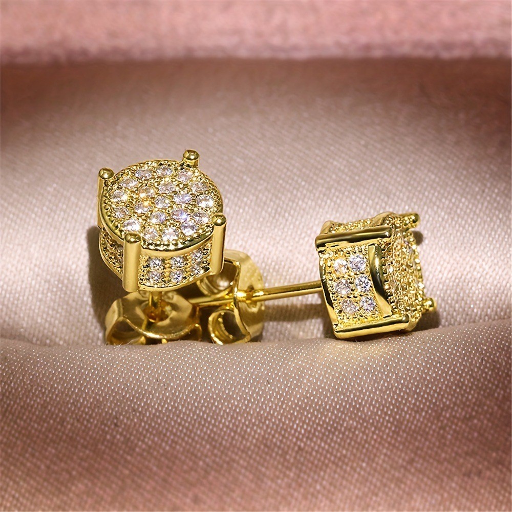 Elegant Stud Earring Alloy Round Women’s Earrings Jewelry Wedding Engagement
