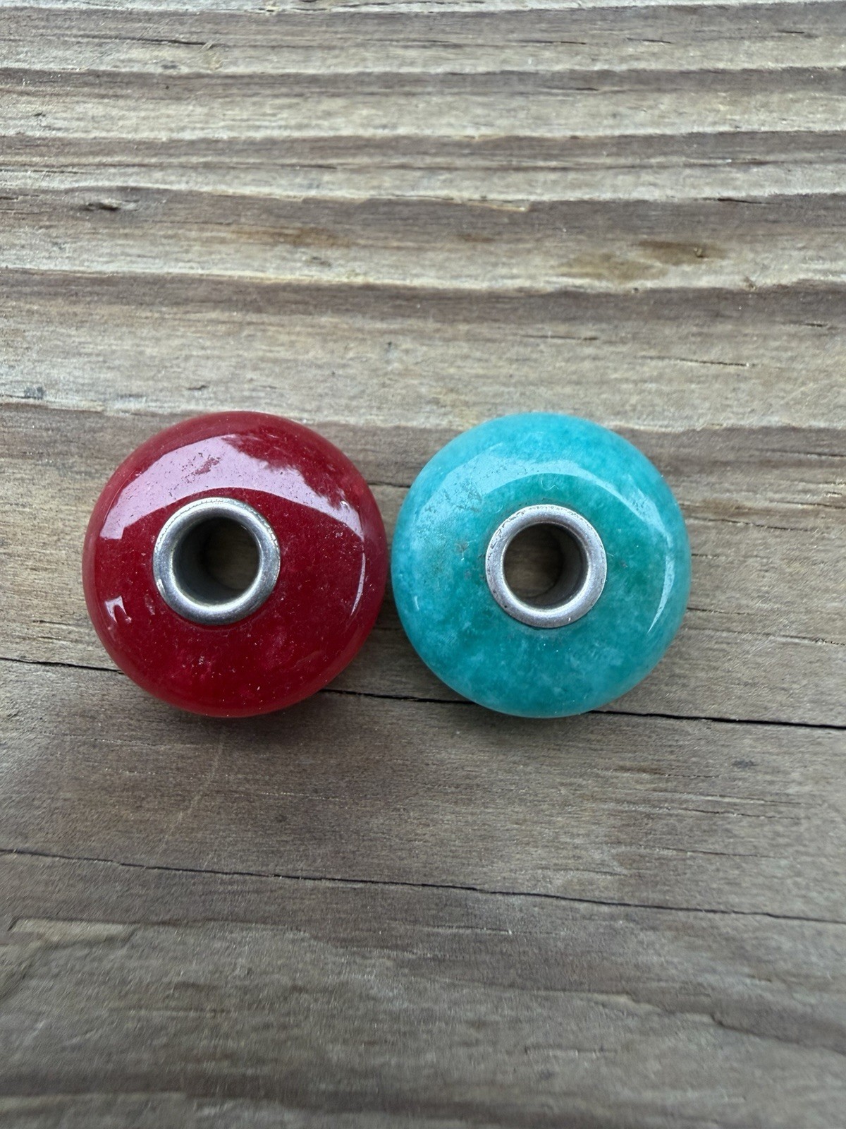 2 TROLLBEADS LE China Jade Beads from 2009 LE Chinese Bracelet Rare HTF