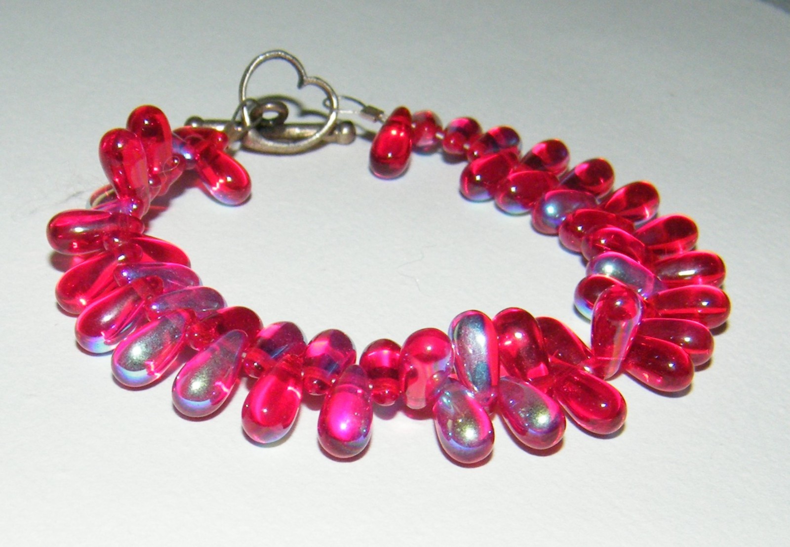 Jewelry Lot – 3 Glass Bead Bracelets – Multi Colors – 7″ to 7.5″ long