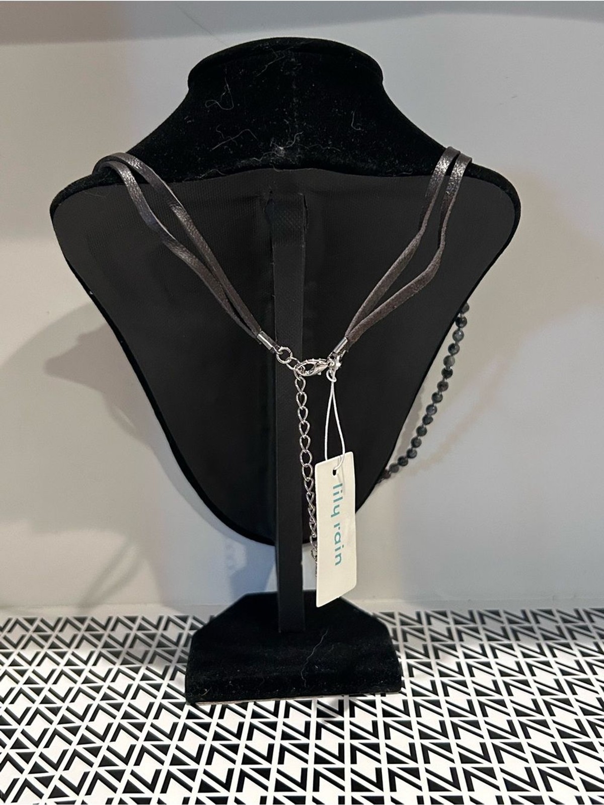 Layered Gray Beaded Women’s Necklace – Classic Multi-Strand Style
