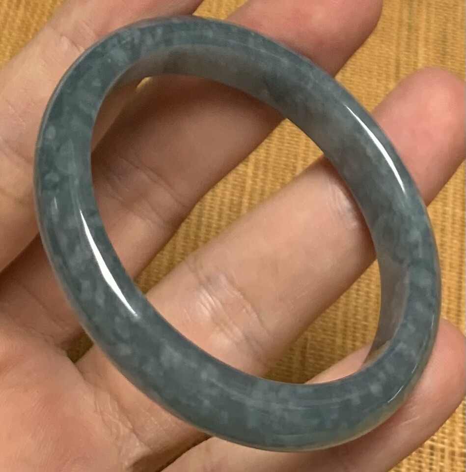 Certified Green Natural JADE JADEITE BABY Child Bangle Bracelet 45 mm 418145