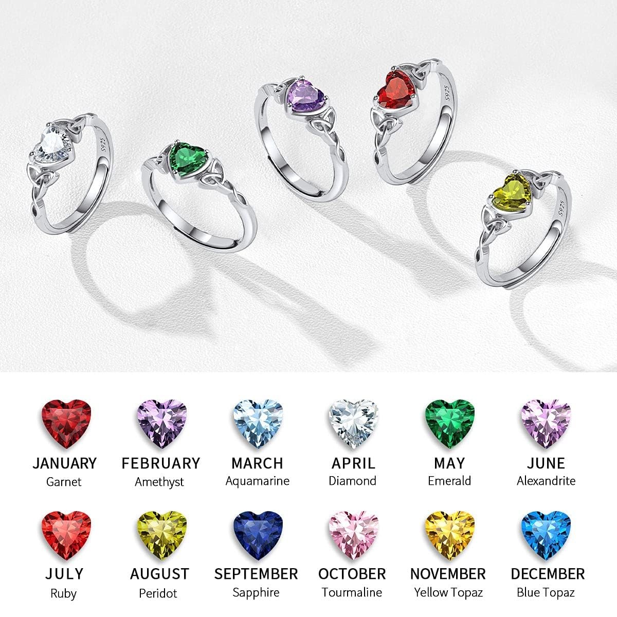 Birthstone Jewelry 925 Sterling Silver Purple Alexandrite June Birthstone Cel…