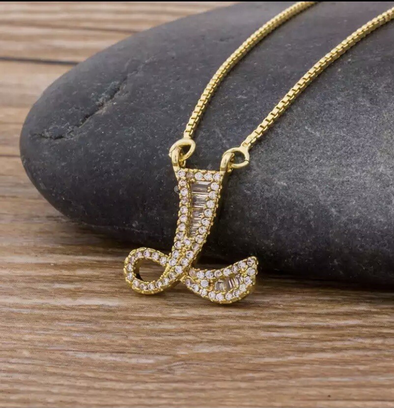 Initial Gold-Plated Necklace *1PIECE*