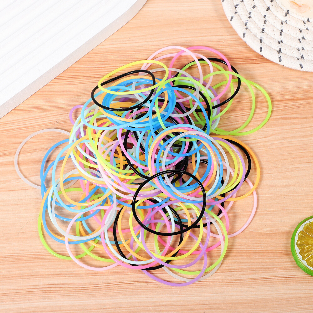 150 Pcs Jelly Bracelets Bulk Black Kids Party Favors Silicone Headband