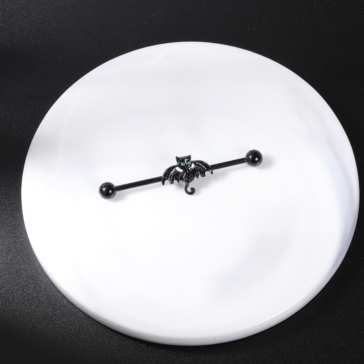 14G Stainless Steel Industrial Barbell Piercing Alloy Cartilage Earring Jewelry