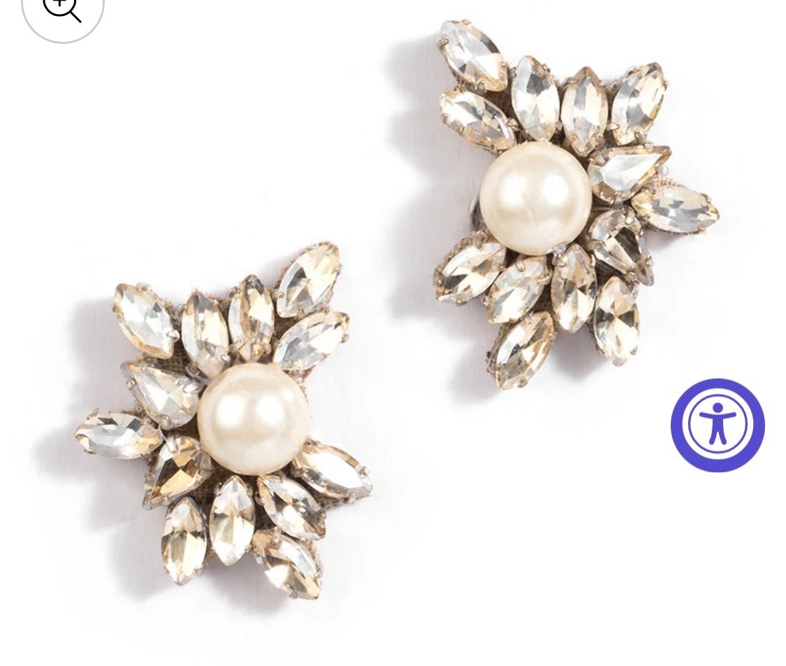 NWT Deepa Gurnani Sahana Earrings Handmade Gold NWT