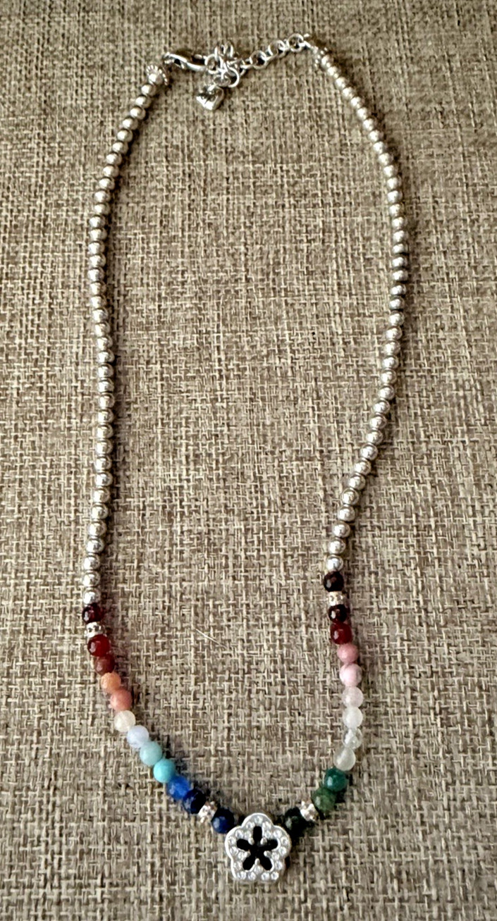 Brighton Contempo Confetti Rainbow Beaded Necklace 16-18″