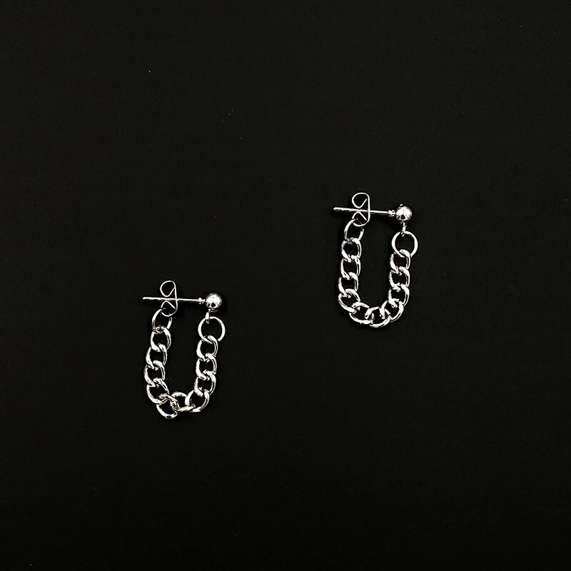 fashion Simple punk chain earrings for Women Korean Minimalist Earrings Jewelry