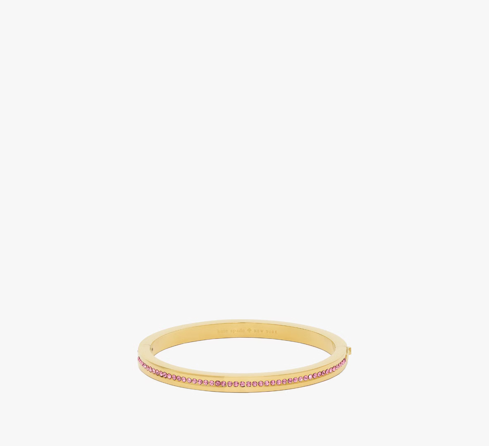 KATE SPADE RING IT UP BANGLE BRACELET KL630 PINK RHINESTONE GOLDEN