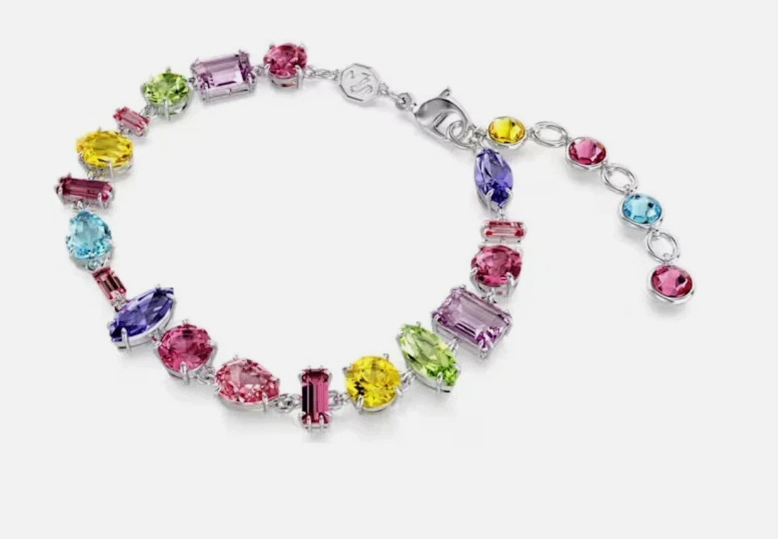 Swarovski Gema Bracelet Mixed Cuts Multicolored Rhodium Plated