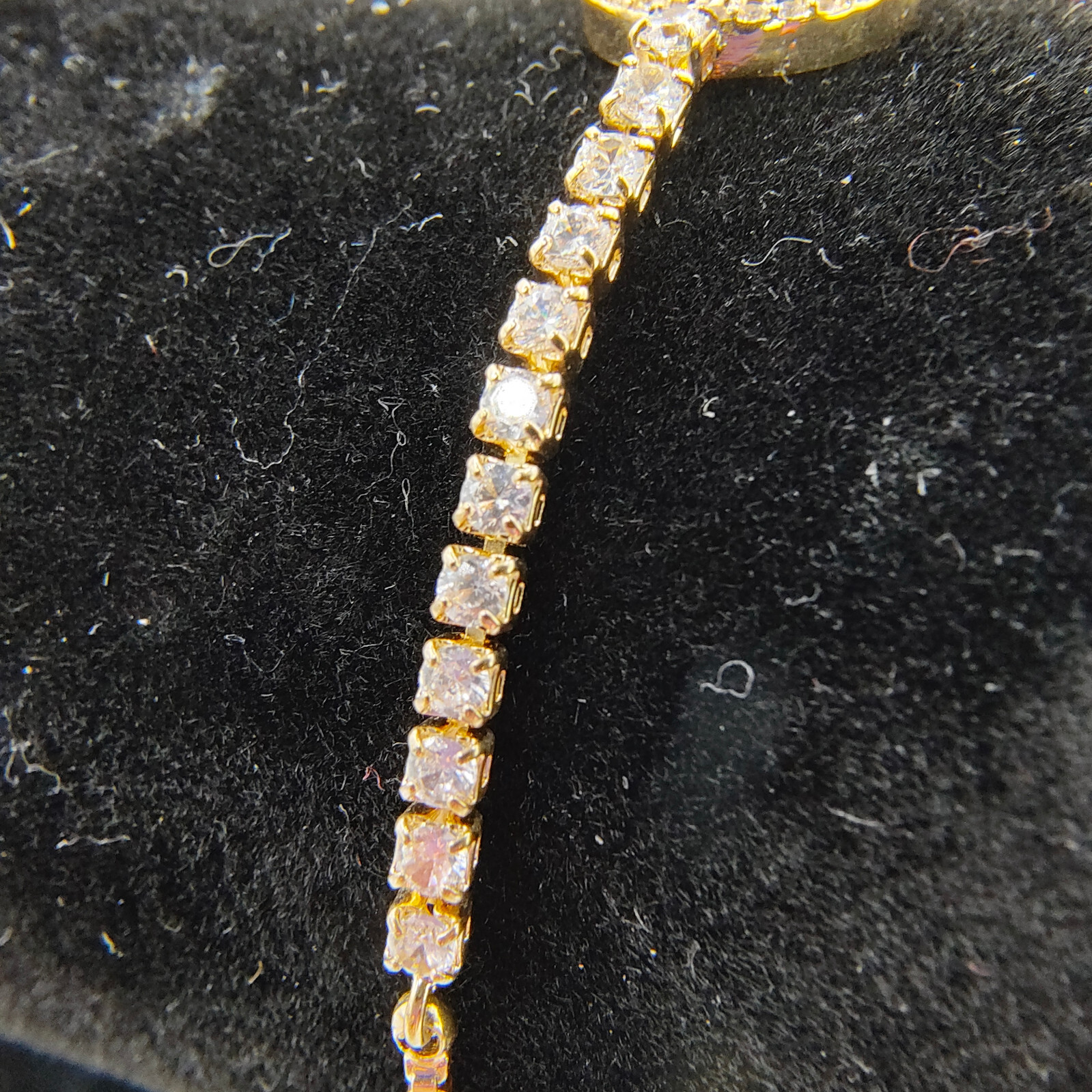 Tree of Life Adjustable Bolo Bracelet White Rhinestone Gold Tone Slider Chain
