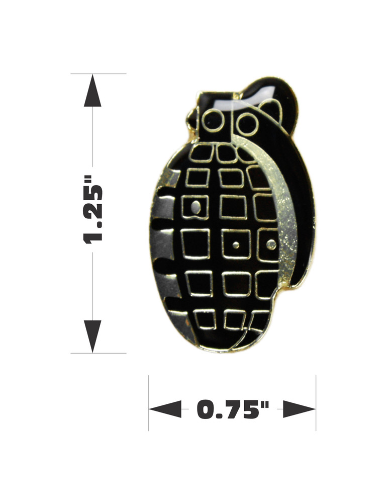 Enamel Pin – Grenade Hand Bomb Punk Rock Military Tactical Combat Rebellion