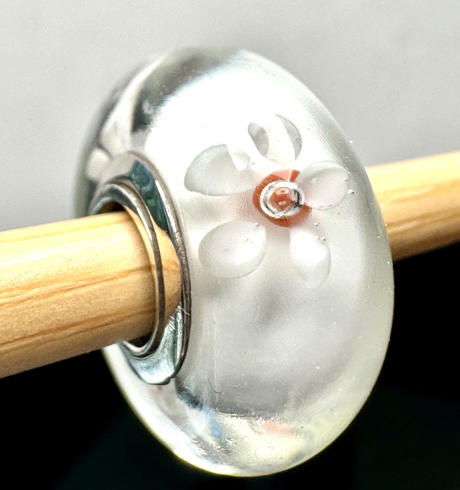AUTHENTIC PANDORA #790947 CHERRY BLOSSOM MURANO GLASS BEAD CHARM