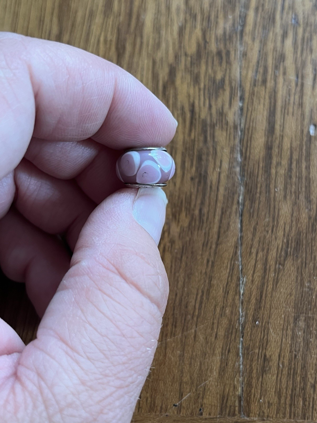 AUTHENTIC PANDORA #790911 PINK STEPPING STONES MURANO GLASS BEAD BRAND NEW RARE