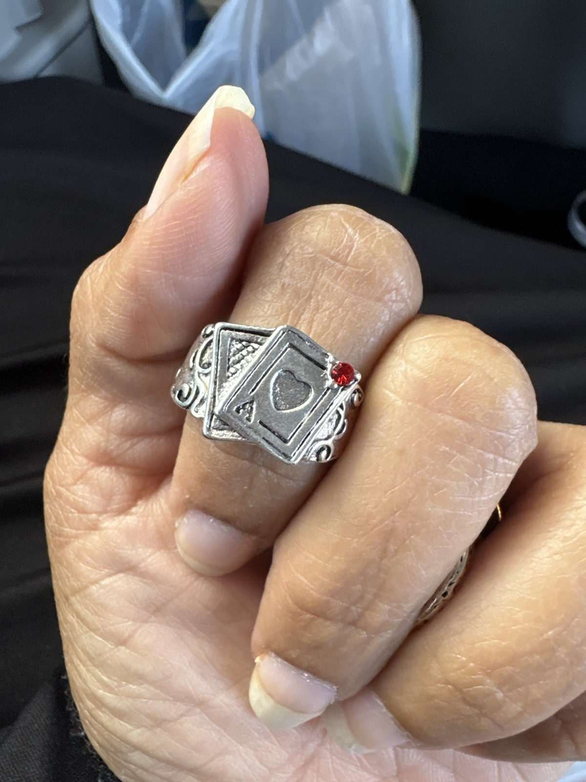 New Vintage Lucky Poker Rings For Women Men Playing Card