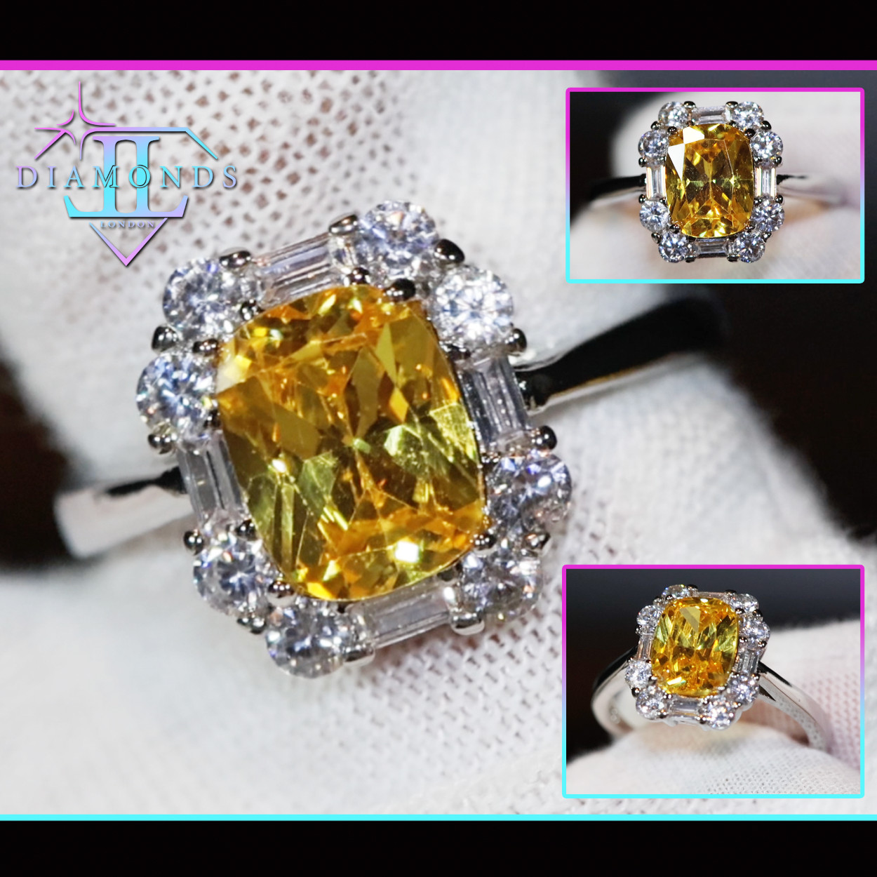 Yellow Oval Diamond Ring | Yellow Diamond Ring | Womens Yellow Diamond Ring