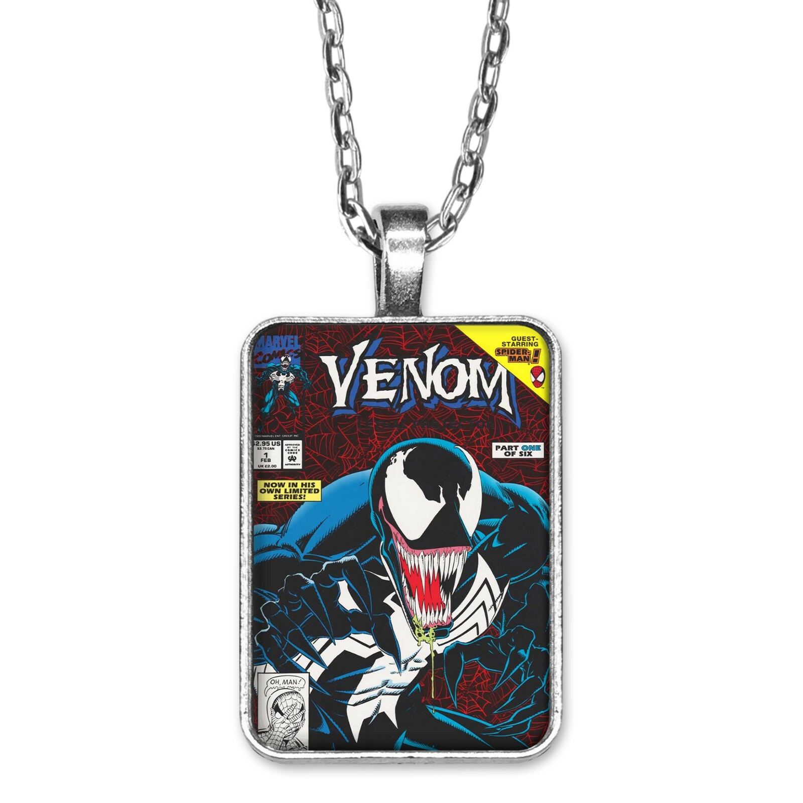 Marvel VENOM #1 Comic Book CLASSIC SPIDER-MAN SYMBIOTE Keychain or Necklace
