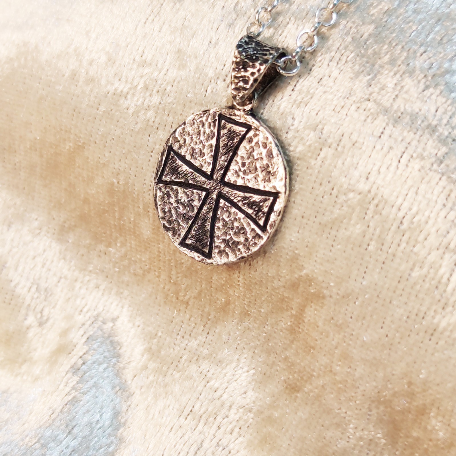 Templar Cross Necklace Gothic men Jewelry Solid Silver 925 birthday gift