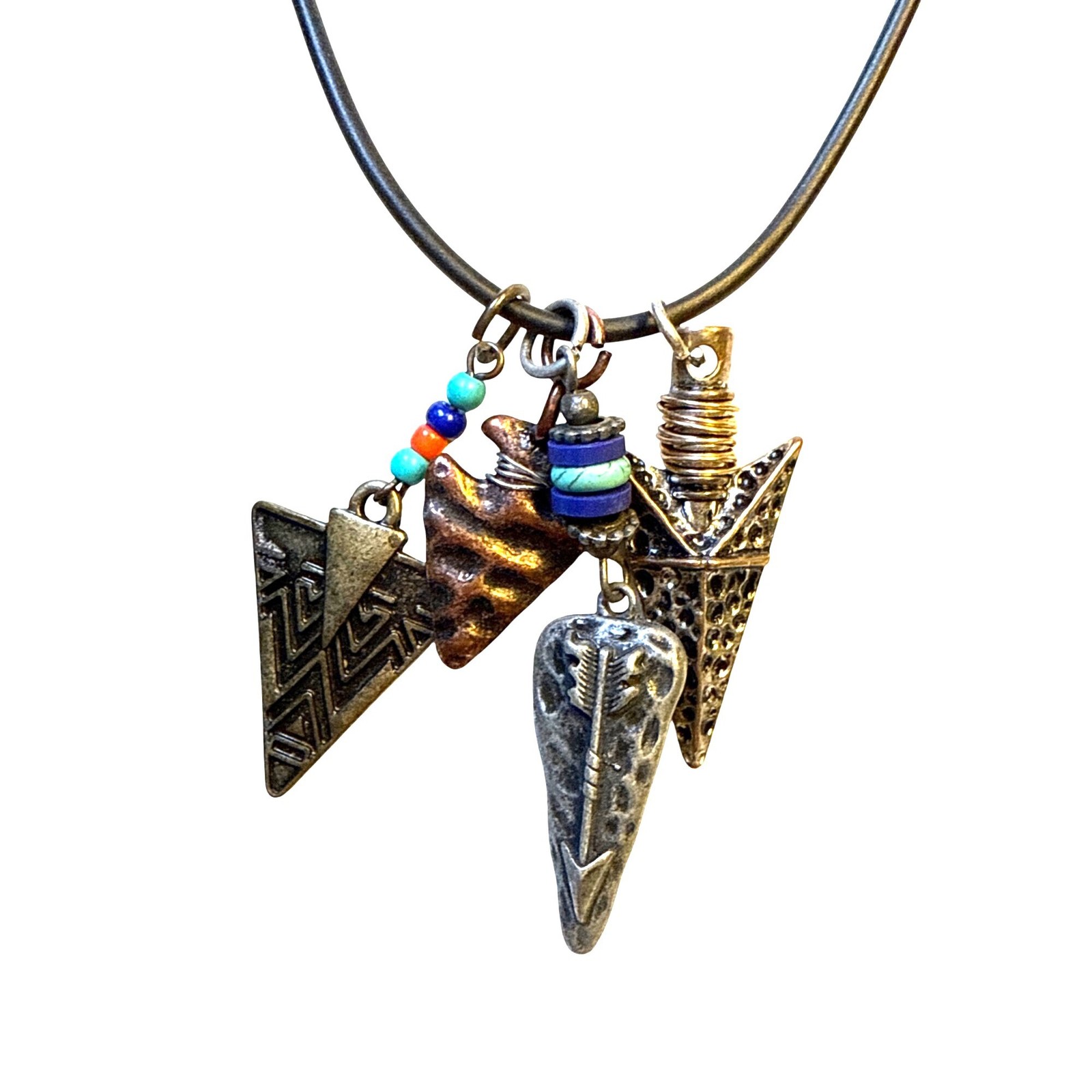 Arrowhead Pendant Necklace Boho Charm Jewelry Unisex Tribal Style Gift