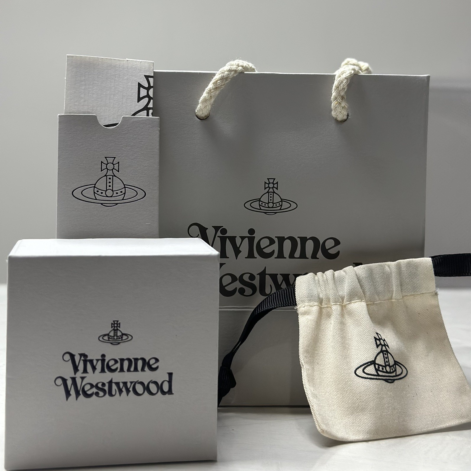 [Box+Pounch]Viviene Westwood Clear TINY Orb Silver Plated Pendant Necklace