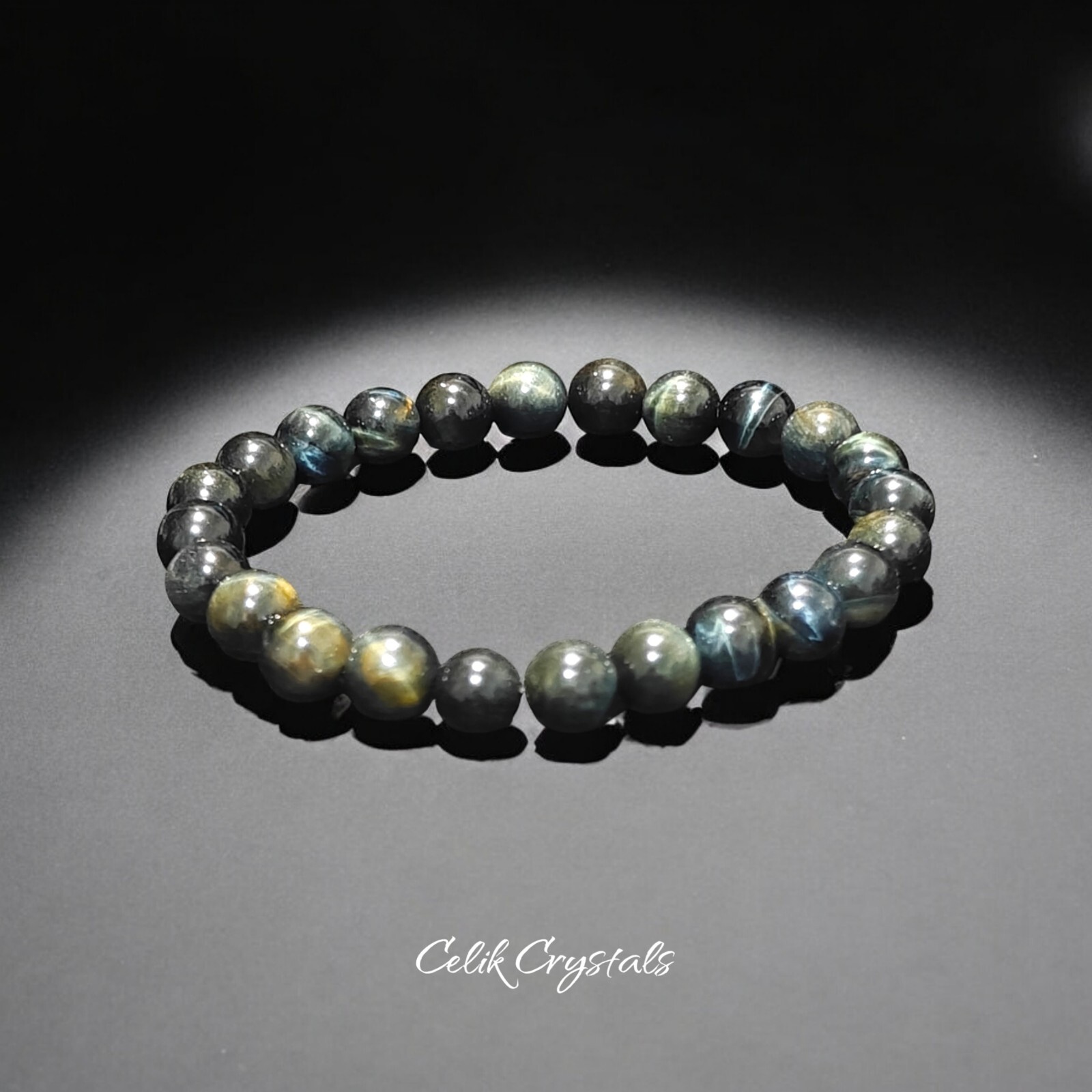 AAA Blue Tiger Eye Bracelet 8mm Natural Stones