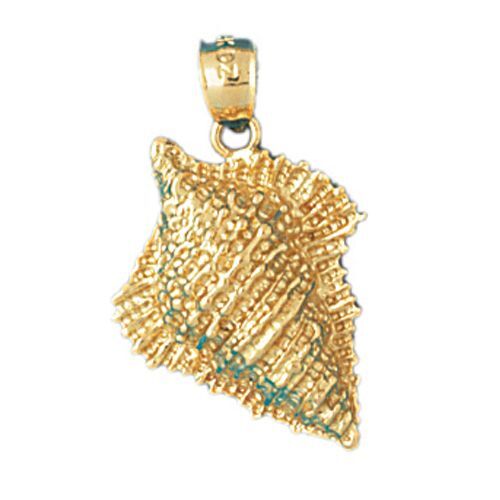 Seashell Charm Pendant 14k Gold (3.2 Grams)