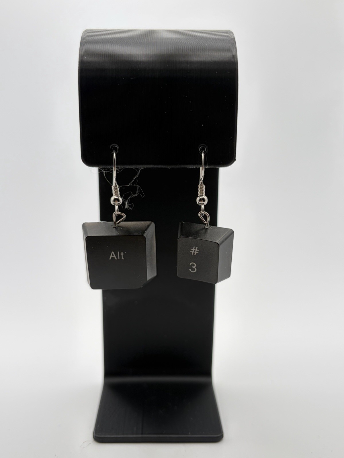 Black keycap earrings | Upcycled handmade jewelry