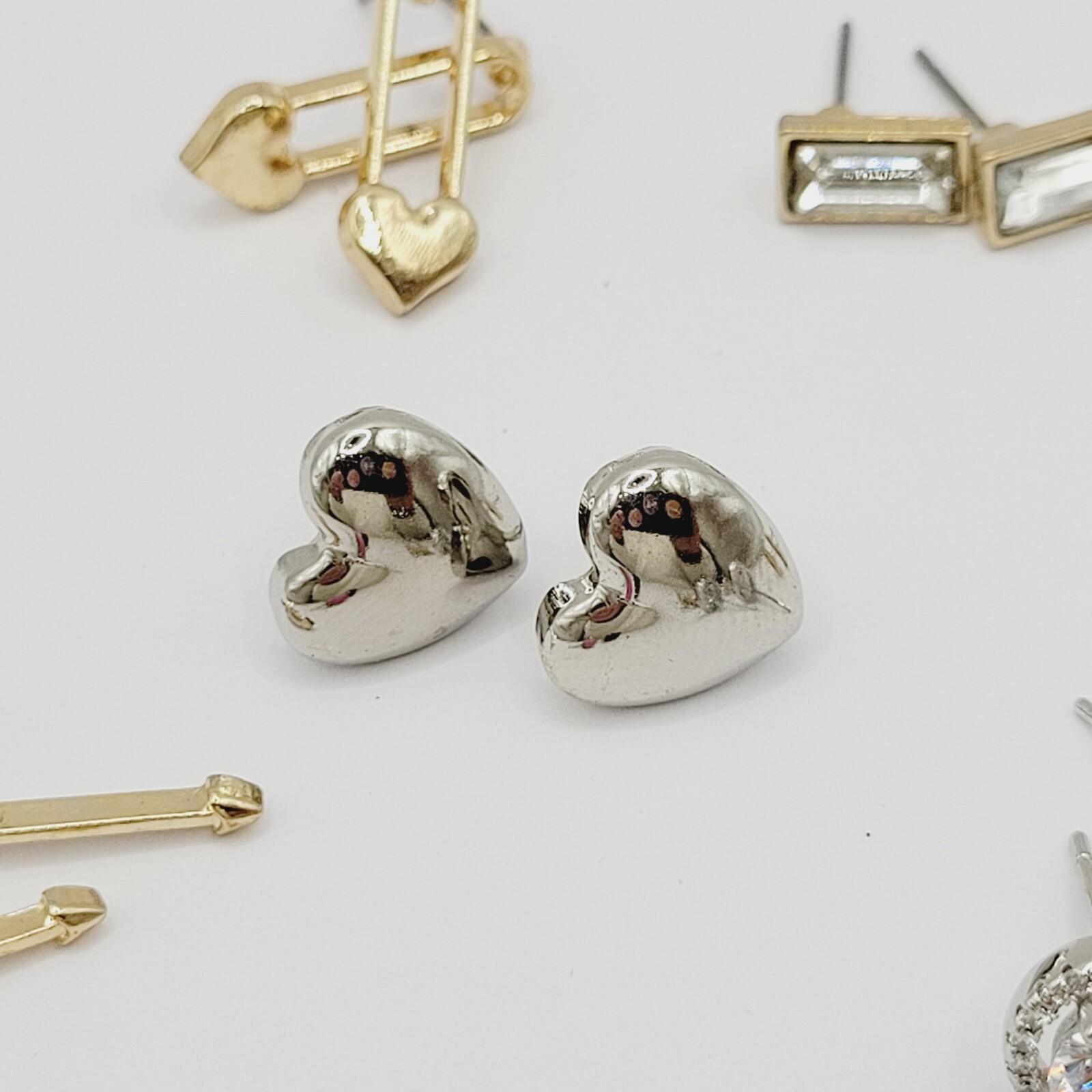 10 Pair Stud Mixed Material Tone Color Modern Pierced Earrings