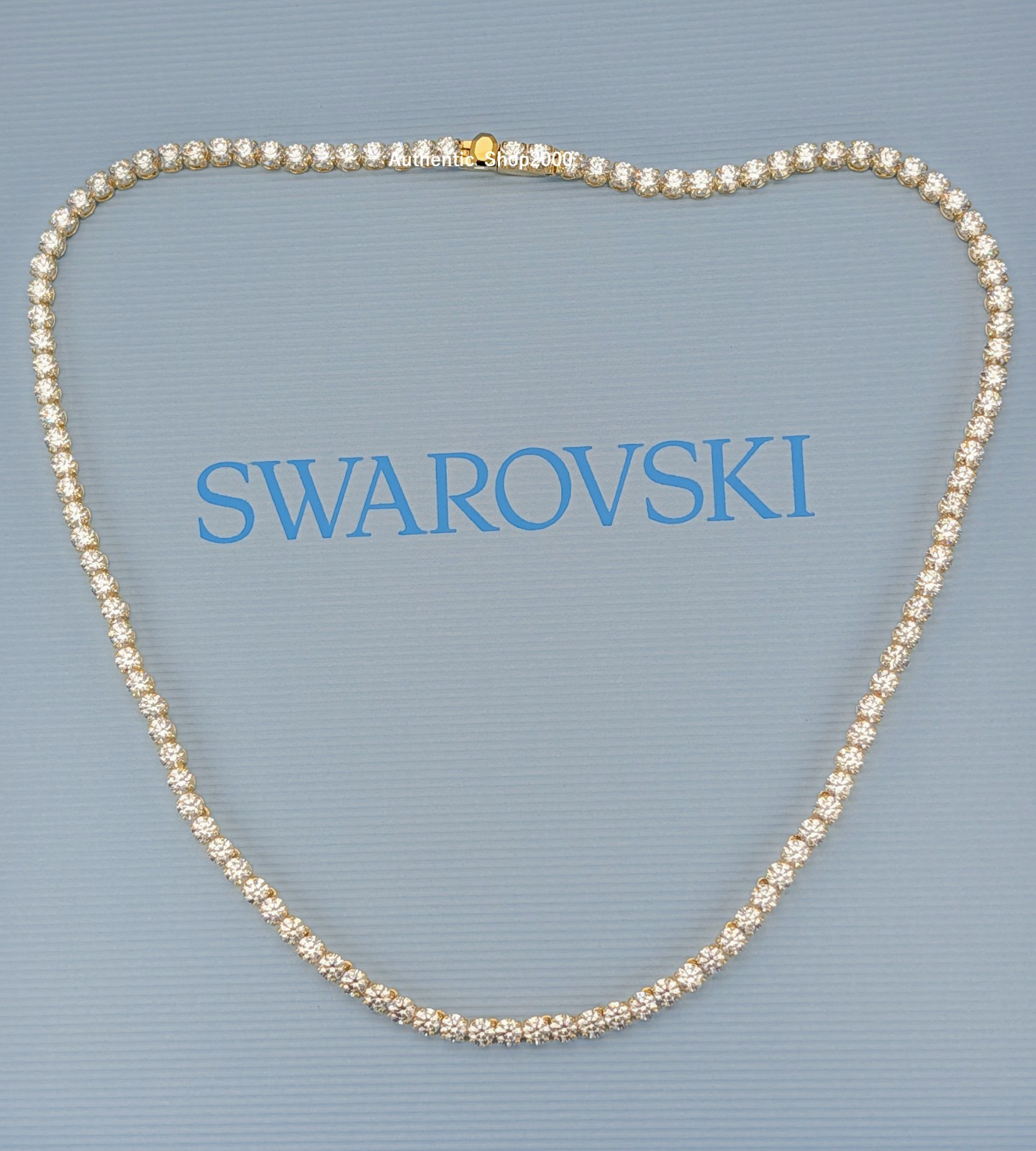 NEW 100% Authentic SWAROVSKI White Gold Chain Matrix Tennis Necklace 5681795