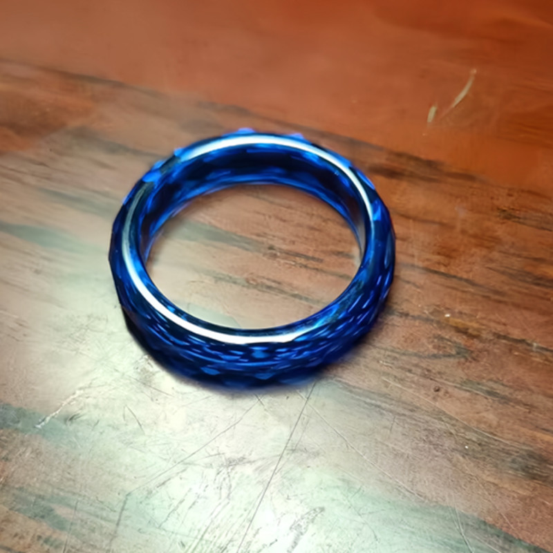 Blue Sapphire High Quality Ring, Lab-Created AAAA+ Corundum Sapphire Ring