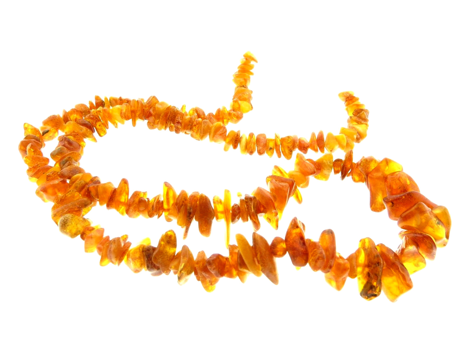 Vintage Amber Necklace Graduated Nugget Bead 10 to 18mm 26 inch