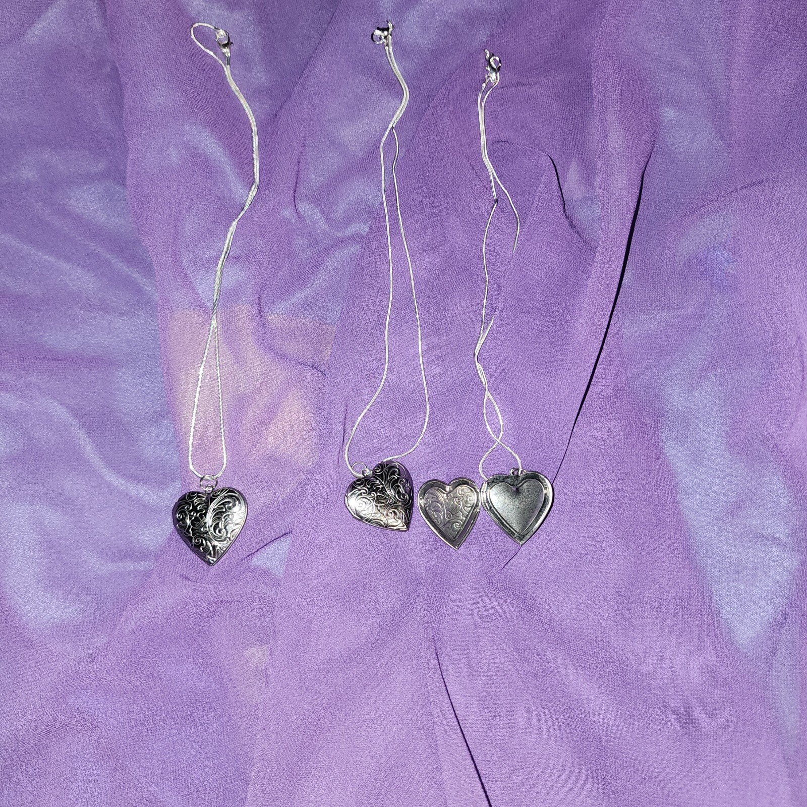 Sterling Silver Plated Over Copper Stainless Steel Heart Locket