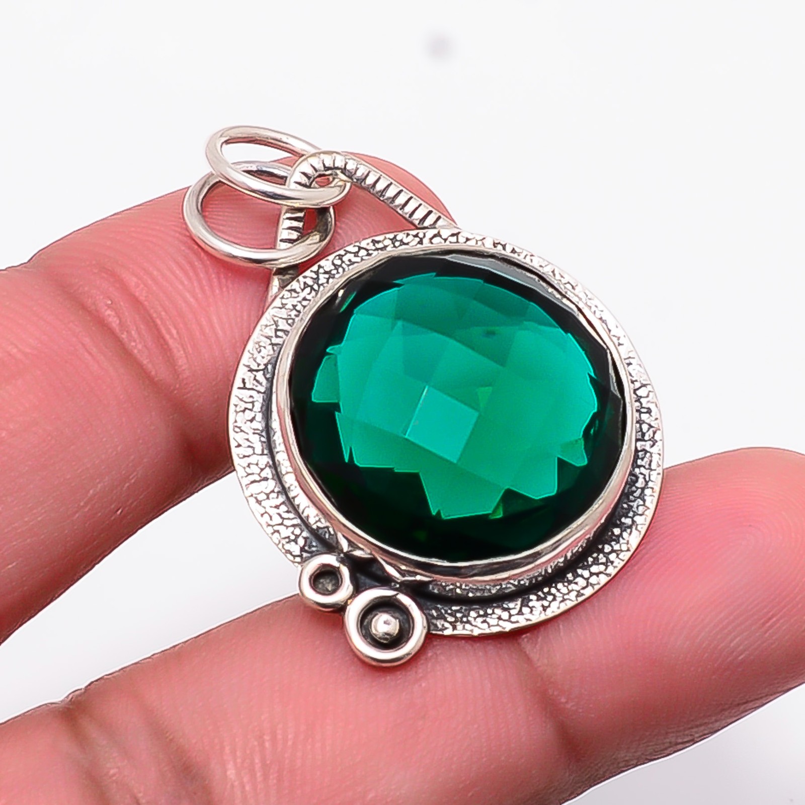 Chrome Diopside Designer Handmade 925 Sterling Silver Pendant 1.4″ P10880124166