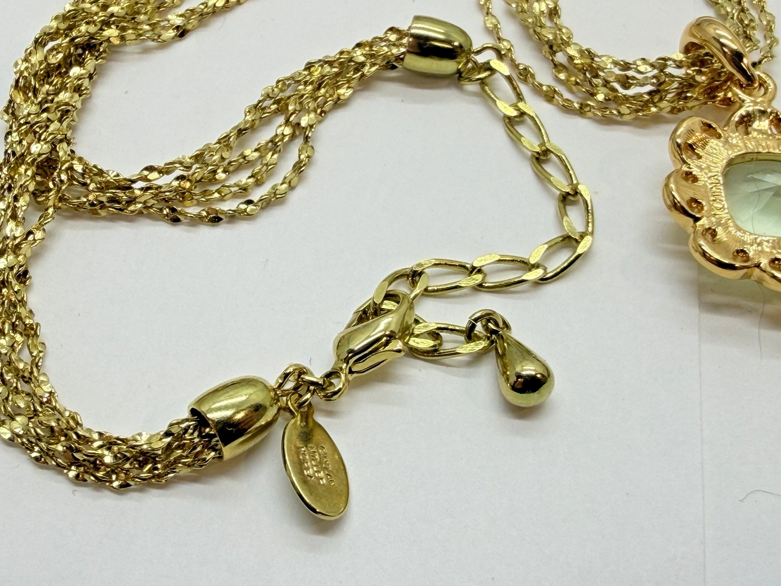 Nolan Miller Glamour Collection Interchangeable Pendants Chain Necklace 15-18″