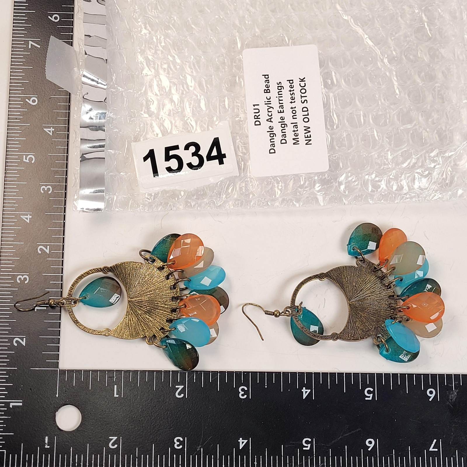 Boho Multicolor Acrylic Chandelier Earrings Teardrop Dangle Statement Jewelry