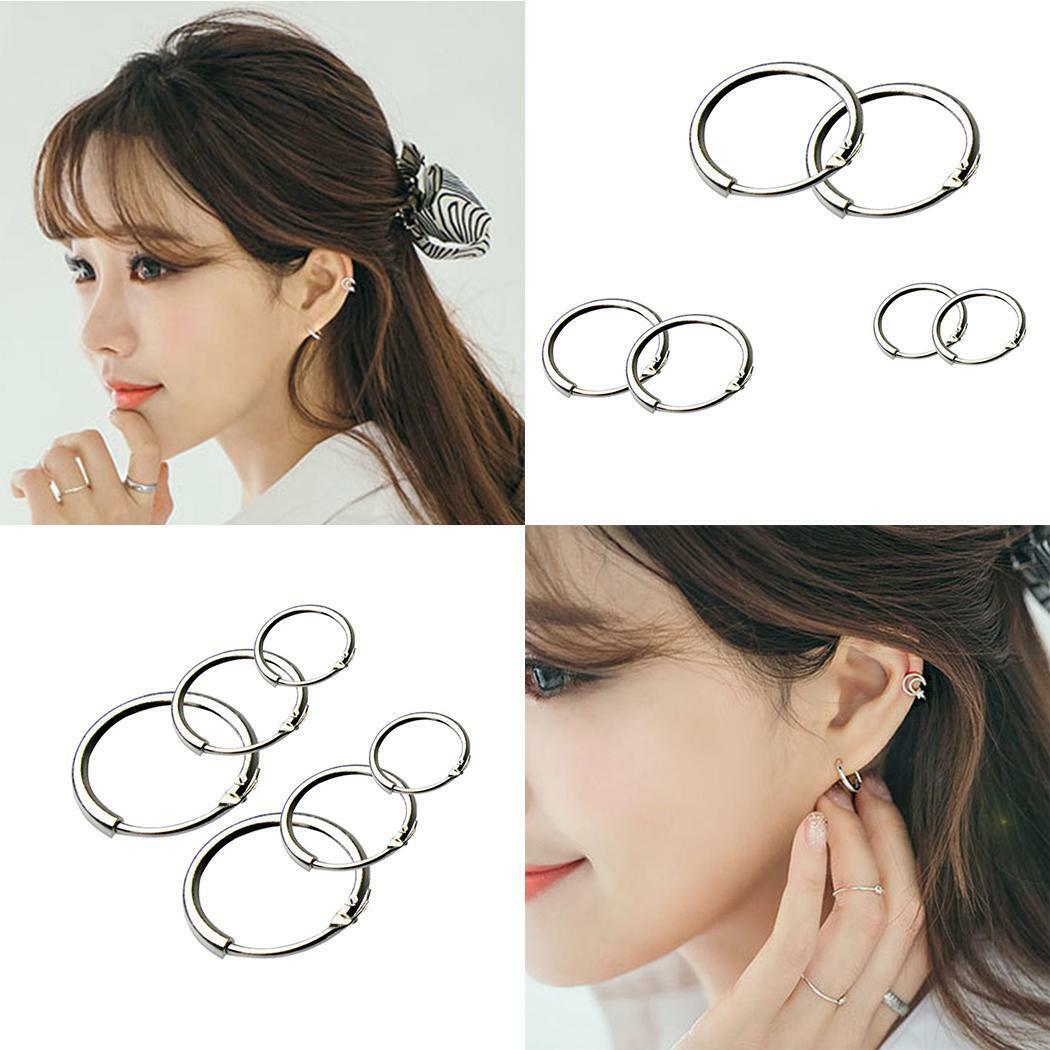 New Round Small Sleeper Hoops Earrings 3 Pairs Earrings Hoop13mm 14mm 15mm Gift-