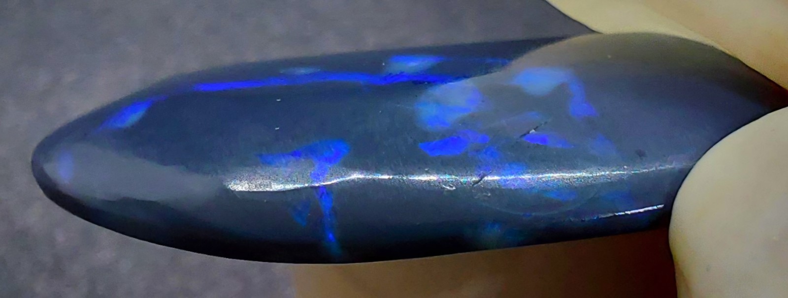 16.31ct Huge Solid Black Opal Lightning Ridge Vibrant Galaxy Polished Pendant✨️