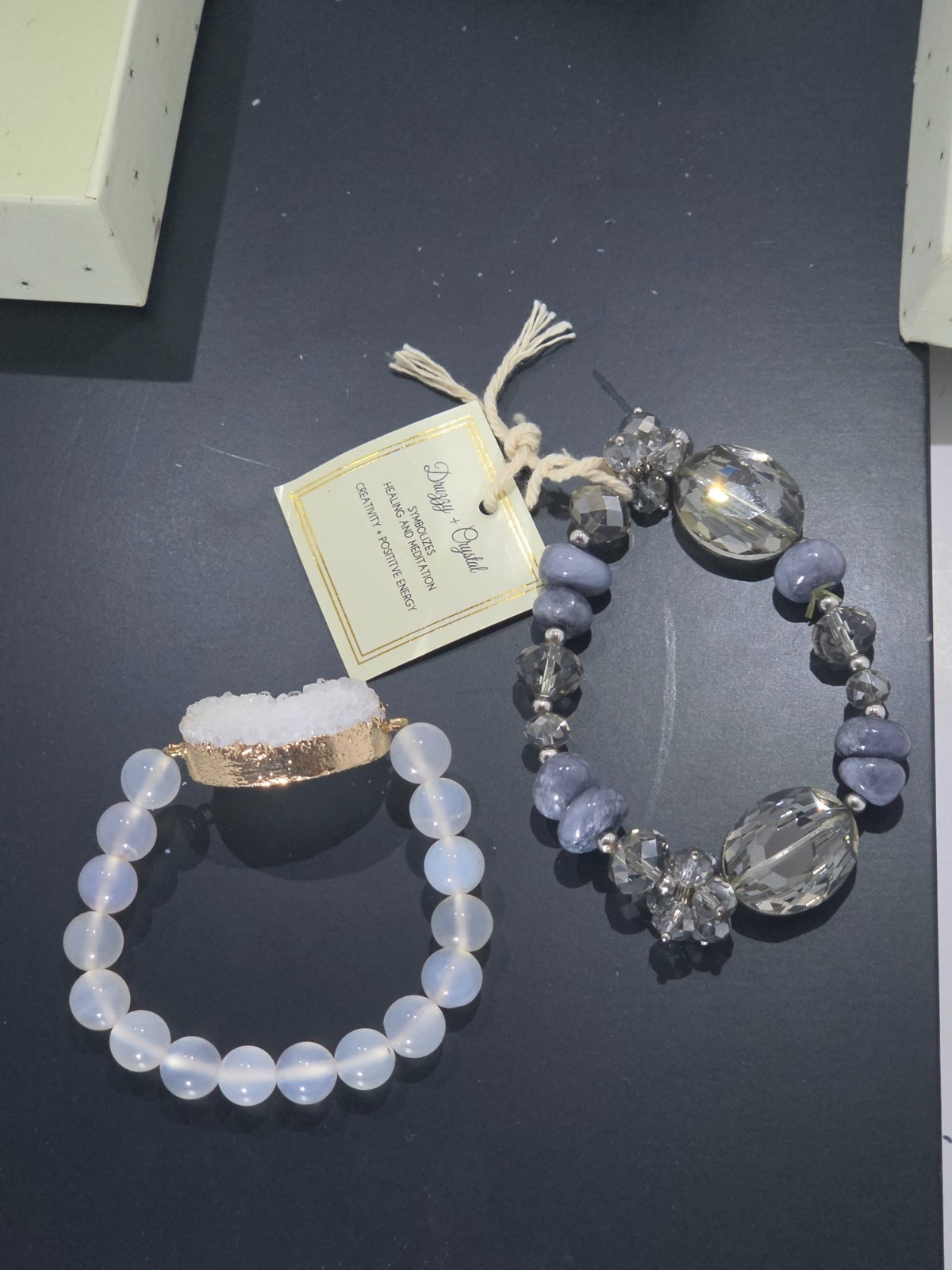 Eye Candy LA Arm Candy Luxe Bracelet Collection – Druzy Crystal Set NIB