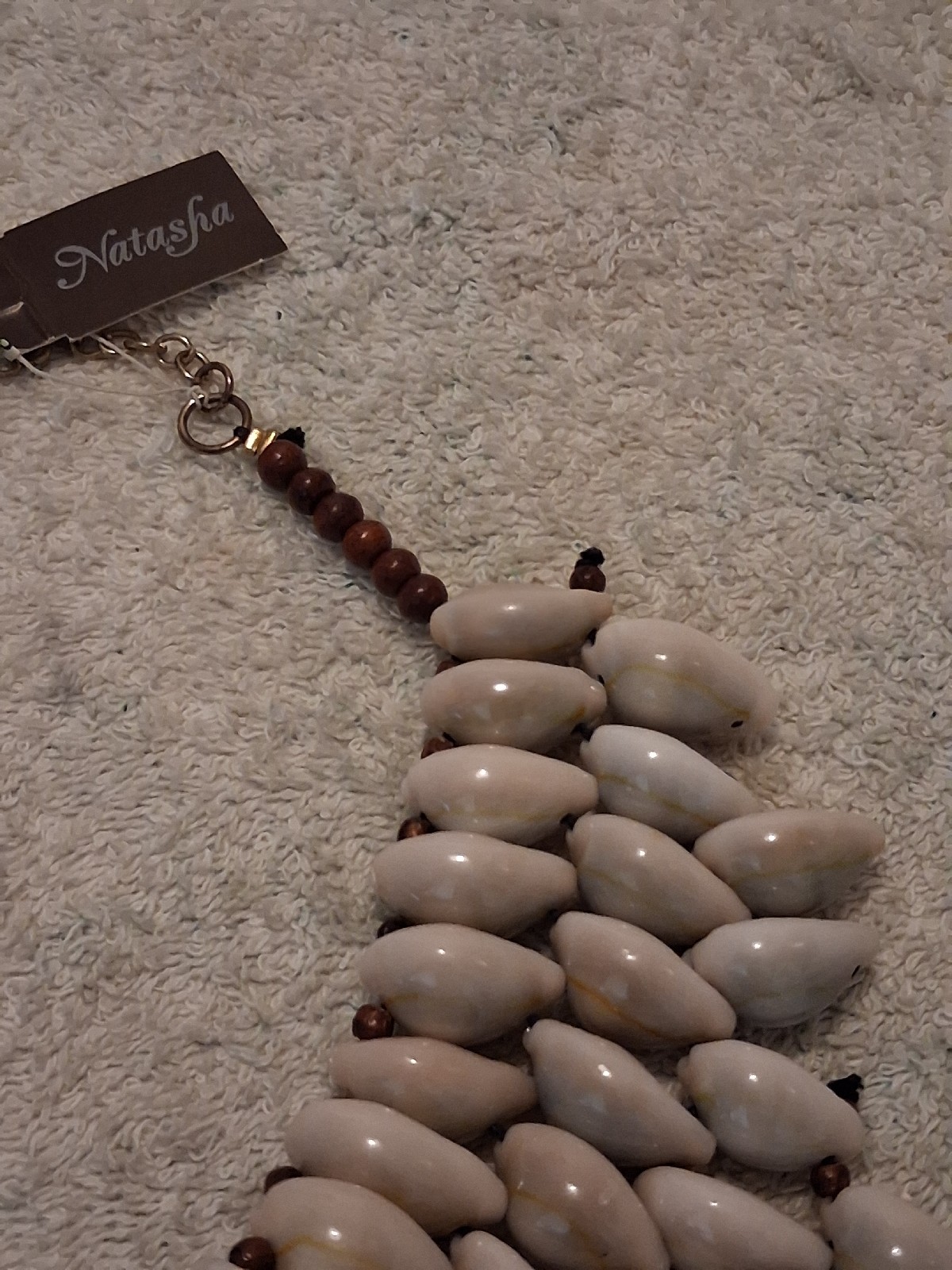 Statement Layered Cowrie Shell Bib 16″- 18″ Necklace By Natasha