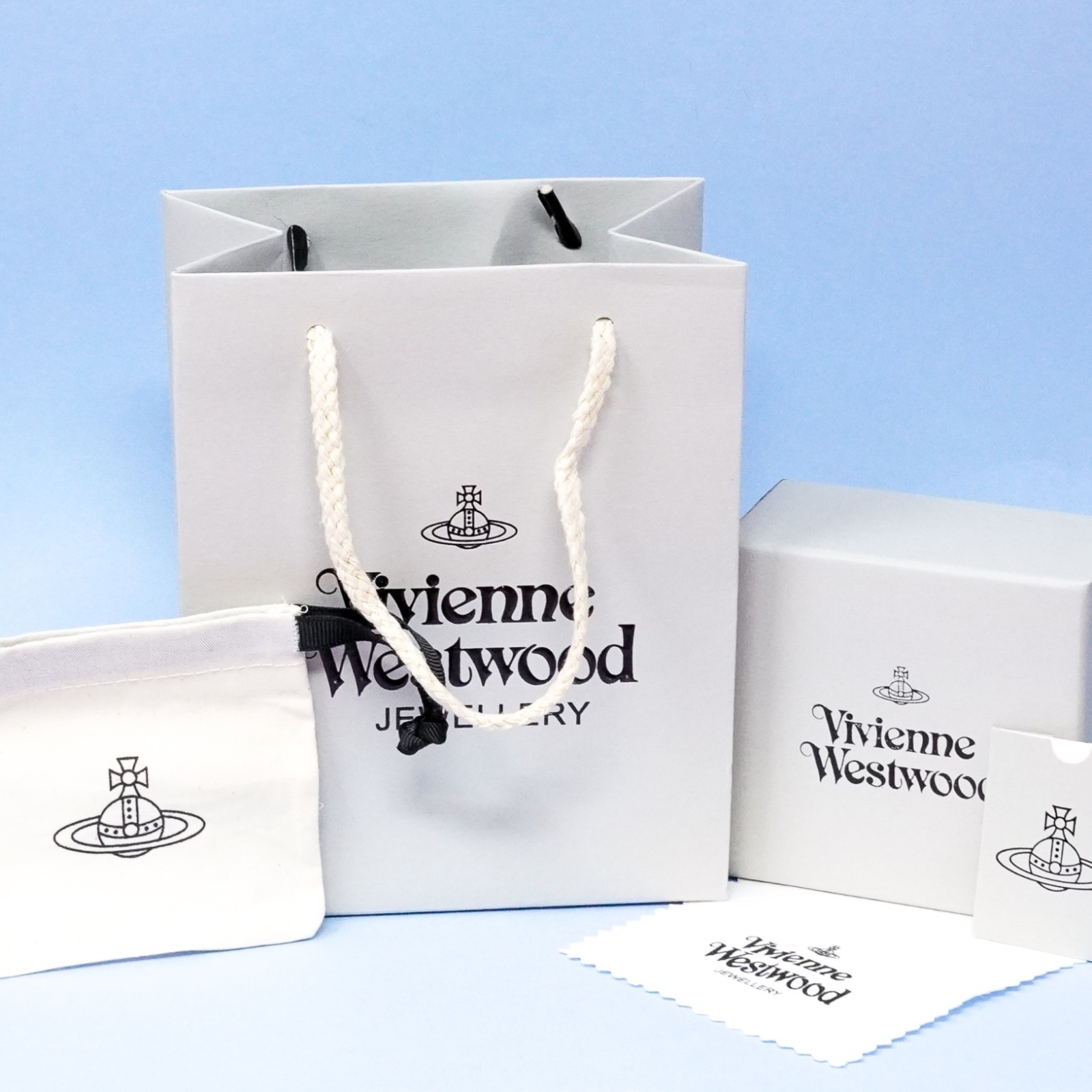 Vivienne Westwood Bracelet Silver Large Wing Heart Orb Studs With Box Included