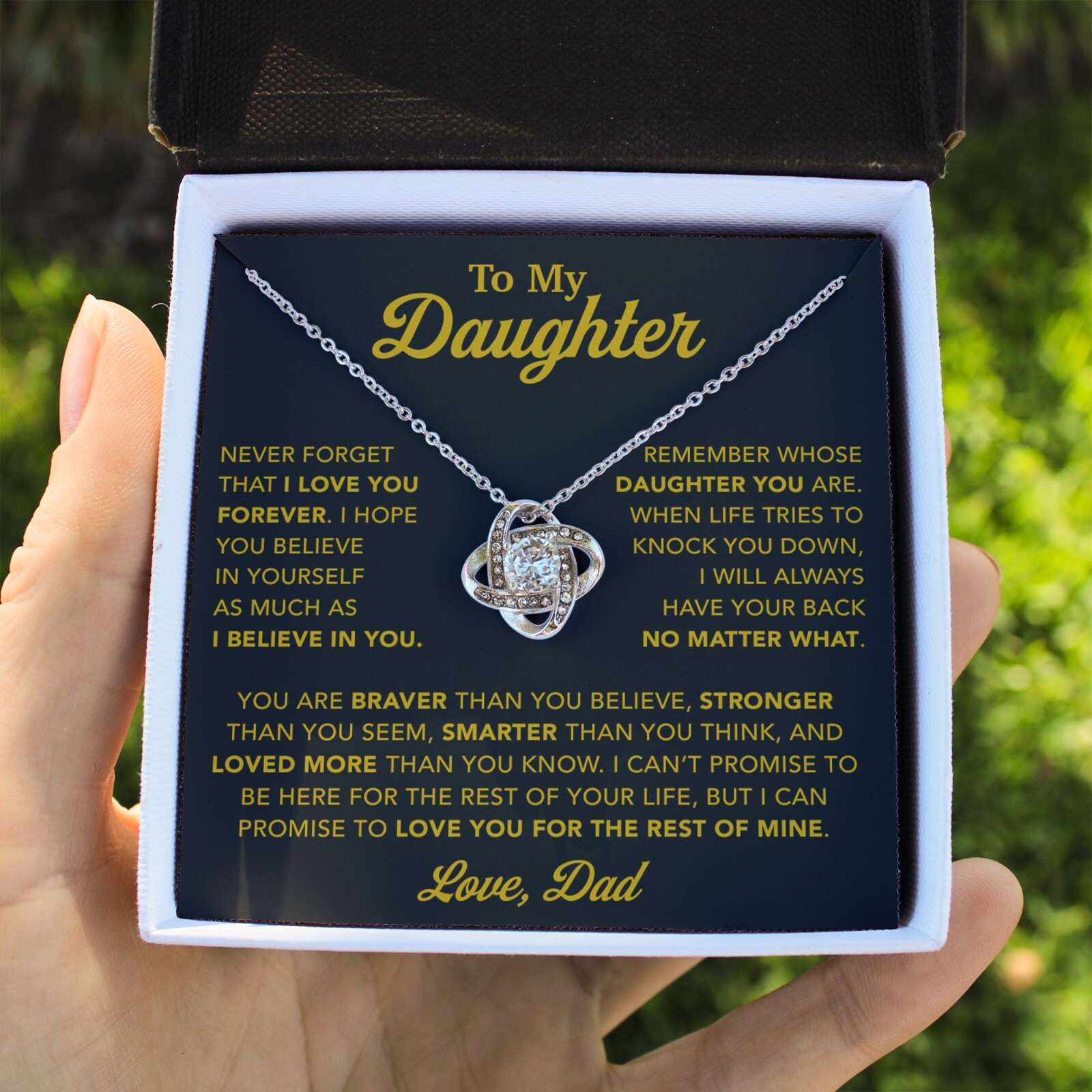To My Daughter Necklace, Gift for Daughter from Dad, Father Daughter Necklace
